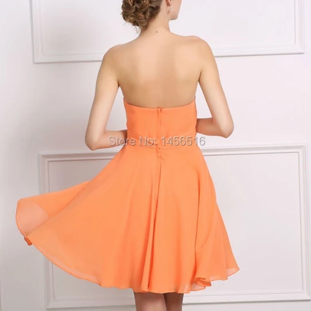 BRAND NEW JORDAN FASHION CHIFFON STRAPLESS SHORT COCKTAIL DRESS - Picture 2 of 15